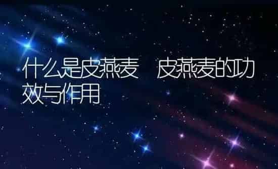 什么是皮燕麦 皮燕麦的功效与作用 | 养殖资料投稿
