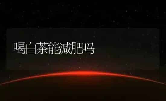 喝白茶能减肥吗 | 养殖资料投稿