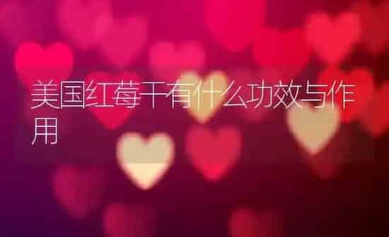 美国红莓干有什么功效与作用 | 养殖资料投稿