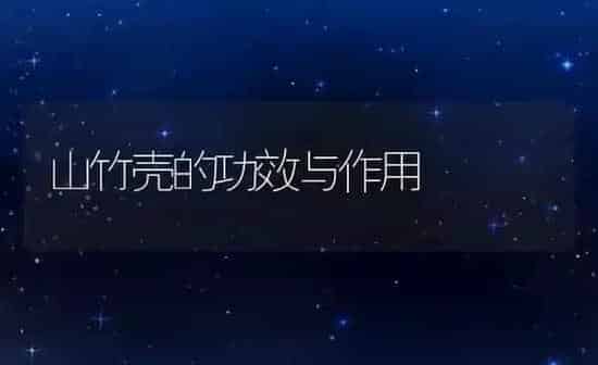 山竹壳的功效与作用 | 养殖资料投稿