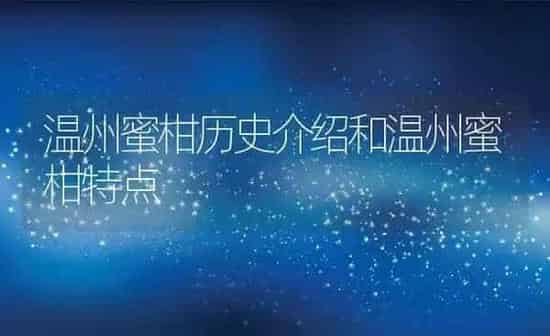 温州蜜柑历史介绍和温州蜜柑特点 | 养殖资料投稿