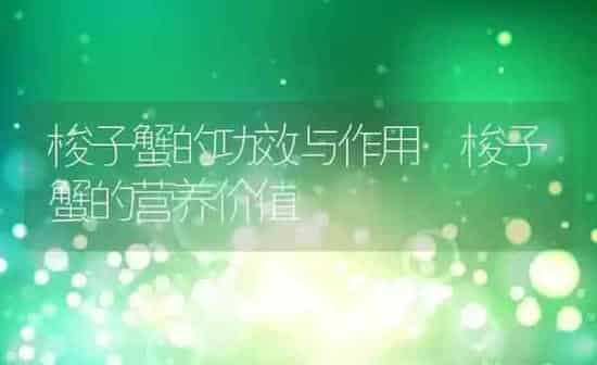 梭子蟹的功效与作用 梭子蟹的营养价值 | 养殖资料投稿