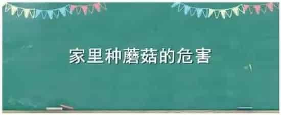 家里种蘑菇的危害 | 生活常识