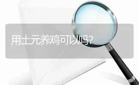 用土元养鸡可以吗? | 养殖问题解答