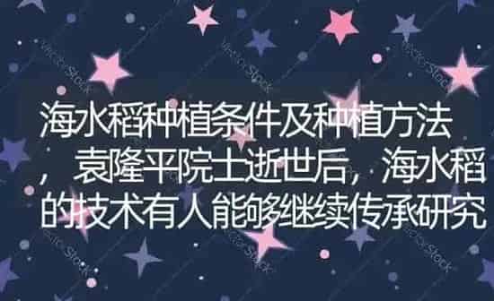 海水稻种植条件及种植方法,袁隆平院士逝世后，海水稻的技术有人能够继续传承研究吗 | 养殖常见问题