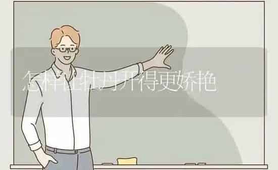 怎样让牡丹开得更娇艳 | 养殖知识