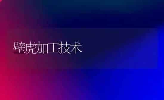 壁虎加工技术 | 养殖技术大全