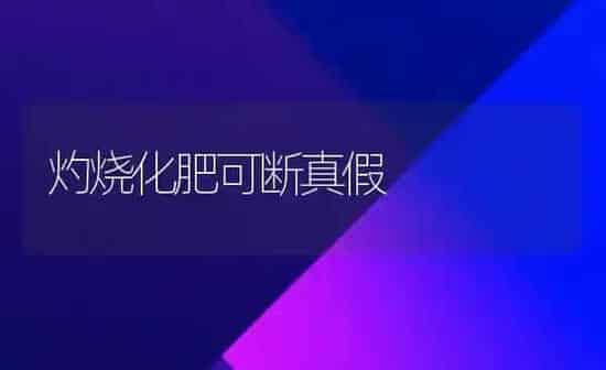 灼烧化肥可断真假 | 养殖知识