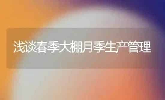 浅谈春季大棚月季生产管理 | 养殖知识