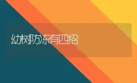 幼树防冻有四招 | 养殖知识