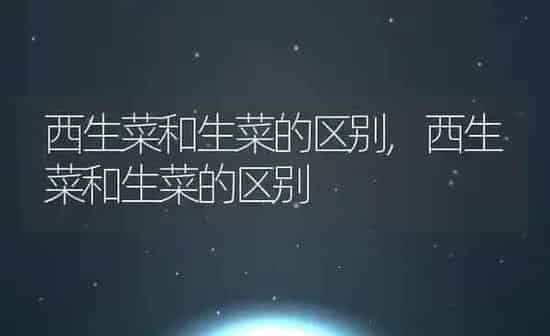 西生菜和生菜的区别,西生菜和生菜的区别 | 养殖科普