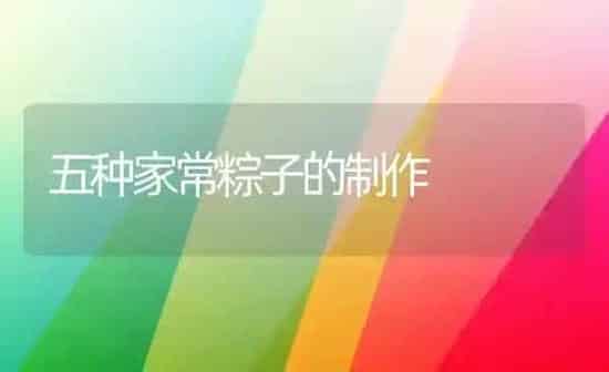 五种家常粽子的制作 | 养殖技术大全