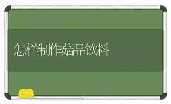 怎样制作菇品饮料 | 食用菌种植