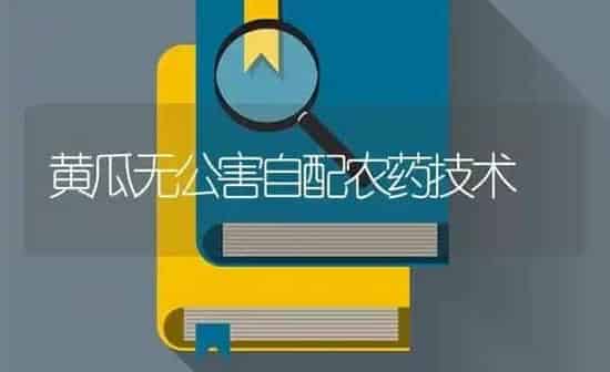 黄瓜无公害自配农药技术 | 种植病虫害防治