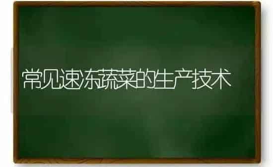 常见速冻蔬菜的生产技术 | 蔬菜种植