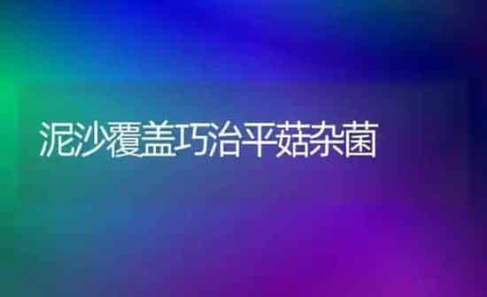 泥沙覆盖巧治平菇杂菌 | 食用菌种植