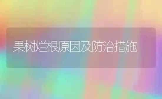 果树烂根原因及防治措施 | 瓜果种植