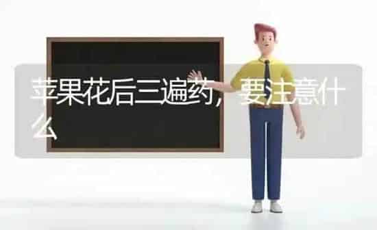 苹果花后三遍药,要注意什么 | 瓜果种植