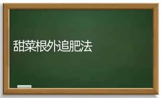 甜菜根外追肥法 | 蔬菜种植