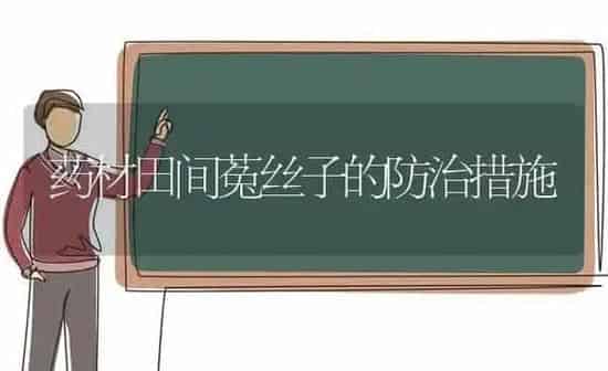 药材田间菟丝子的防治措施 | 药材种植