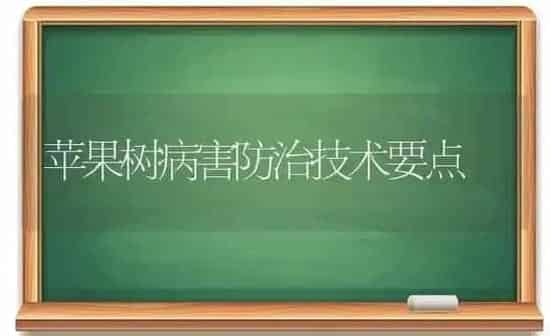 苹果树病害防治技术要点 | 瓜果种植