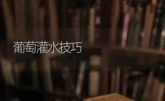 葡萄灌水技巧 | 瓜果种植