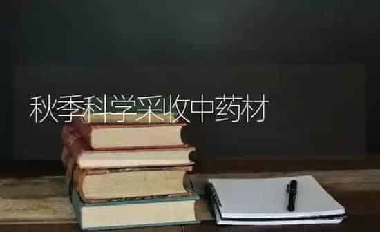 秋季科学采收中药材 | 药材种植