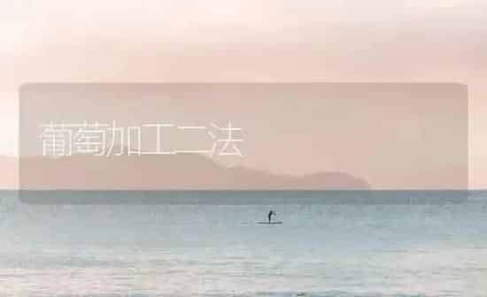 葡萄加工二法 | 瓜果种植