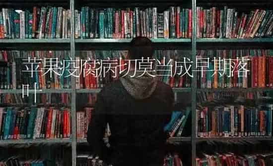 苹果疫腐病切莫当成早期落叶 | 瓜果种植