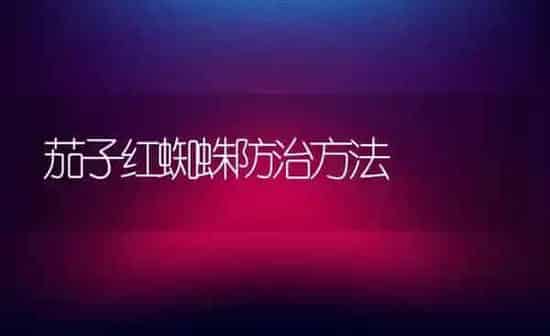 茄子红蜘蛛防治方法 | 蔬菜种植