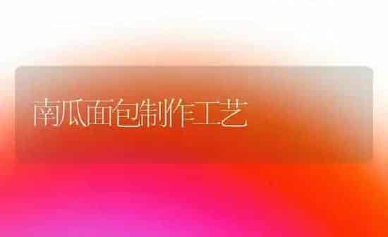 南瓜面包制作工艺 | 蔬菜种植