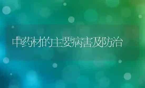 中药材的主要病害及防治 | 药材种植