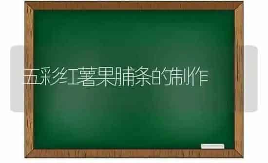 五彩红薯果脯条的制作 | 瓜果种植
