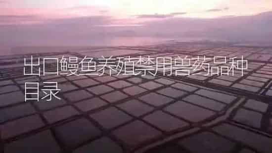 出口鳗鱼养殖禁用兽药品种目录 | 养殖病虫害防治