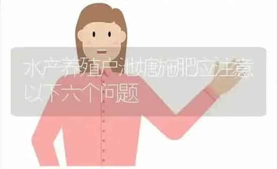 水产养殖户池塘施肥应注意以下六个问题 | 动物养殖百科