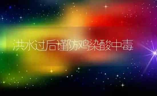 洪水过后谨防鸡染酸中毒 | 家禽养殖