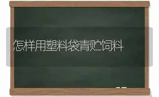 怎样用塑料袋青贮饲料 | 动物养殖饲料