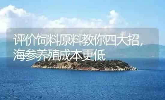 评价饲料原料教你四大招，海参养殖成本更低 | 海水养殖