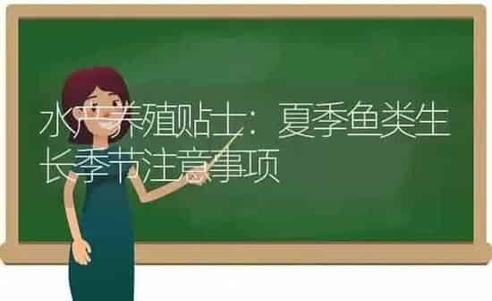 水产养殖贴士：夏季鱼类生长季节注意事项 | 动物养殖百科