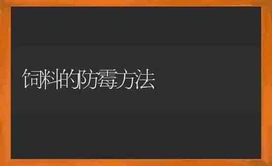 饲料的防霉方法 | 动物养殖饲料