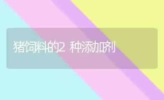 猪饲料的2种添加剂 | 家畜养殖