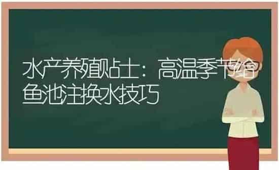 水产养殖贴士：高温季节给鱼池注换水技巧 | 动物养殖百科