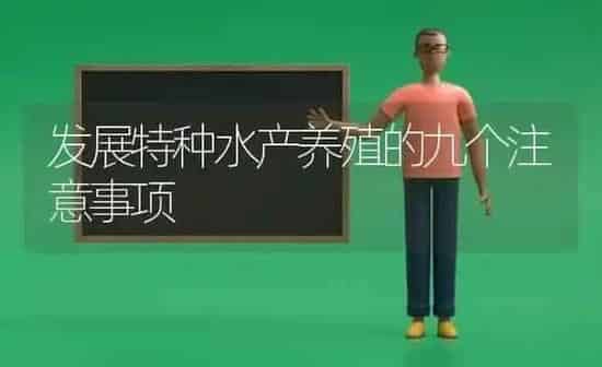 发展特种水产养殖的九个注意事项 | 动物养殖百科