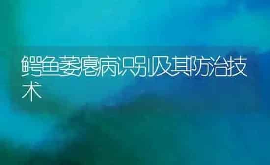 鳄鱼萎瘪病识别及其防治技术 | 淡水养殖