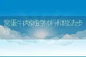 窝蛋牛肉粥的材料和做法步骤