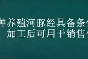 哪种养殖河豚经具备条件的农产品加工后可用于销售使用