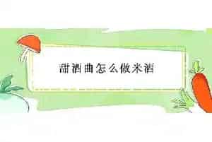 甜酒曲怎么做米酒