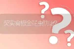 芡实食根金花虫防治?