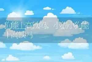 狗能上高铁吗