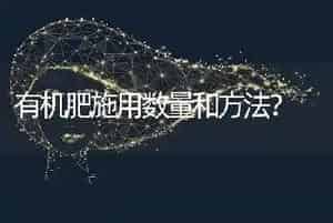 有机肥施用数量和方法?